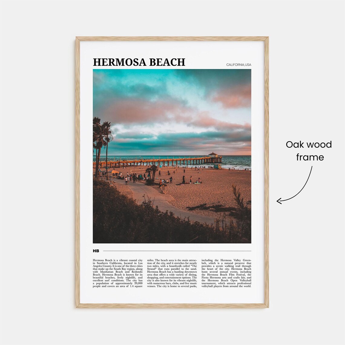 Hermosa Beach Travel Poster, California USA - Image 3