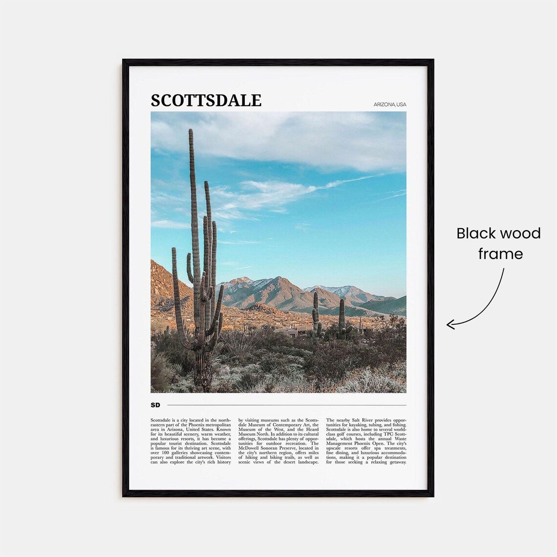 Scottsdale Travel Poster, Arizona Wall Art Print - Image 2
