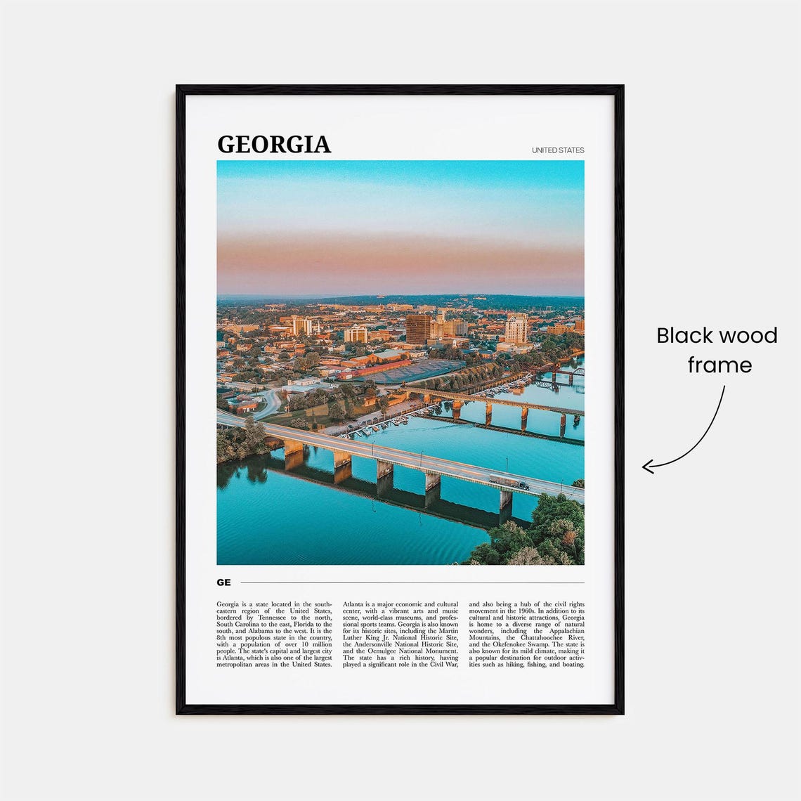 Georgia Travel Poster United States Georgia Wall Art Georgia Poster Print Georgia Photo Georgia Decor Usa - Image 2