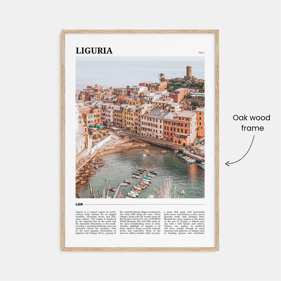 Liguria Travel Poster, Italy Wall Art Print - Image 3