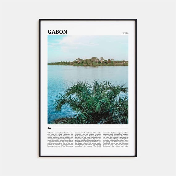 Gabon Travel Poster Gabon Wall Art Gabon Poster Print Gabon Photo Gabon Decor Africa