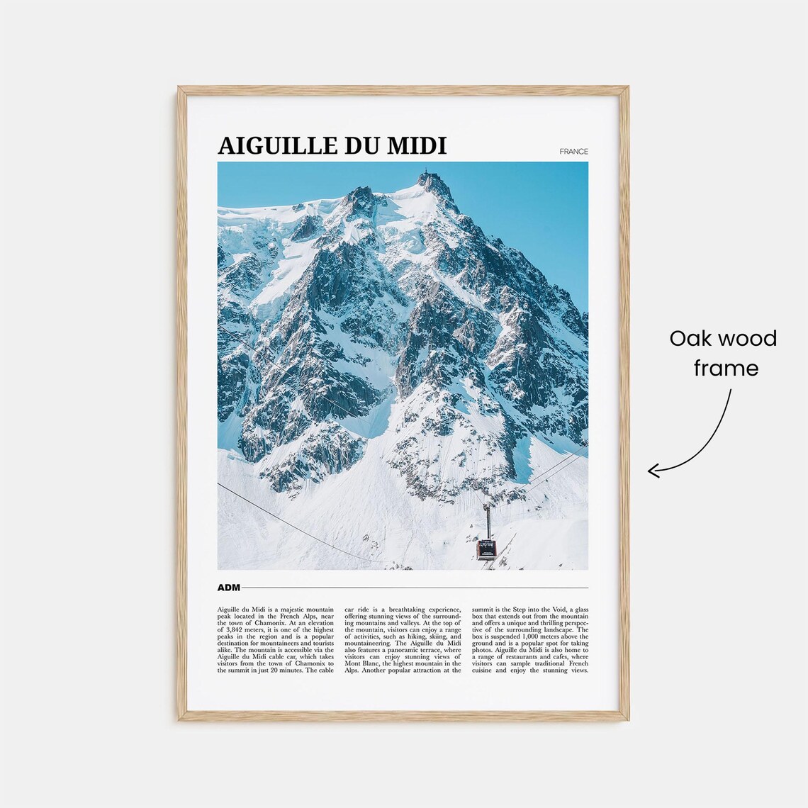 Aiguille Du Midi Travel Poster, France Mountain View - Image 3