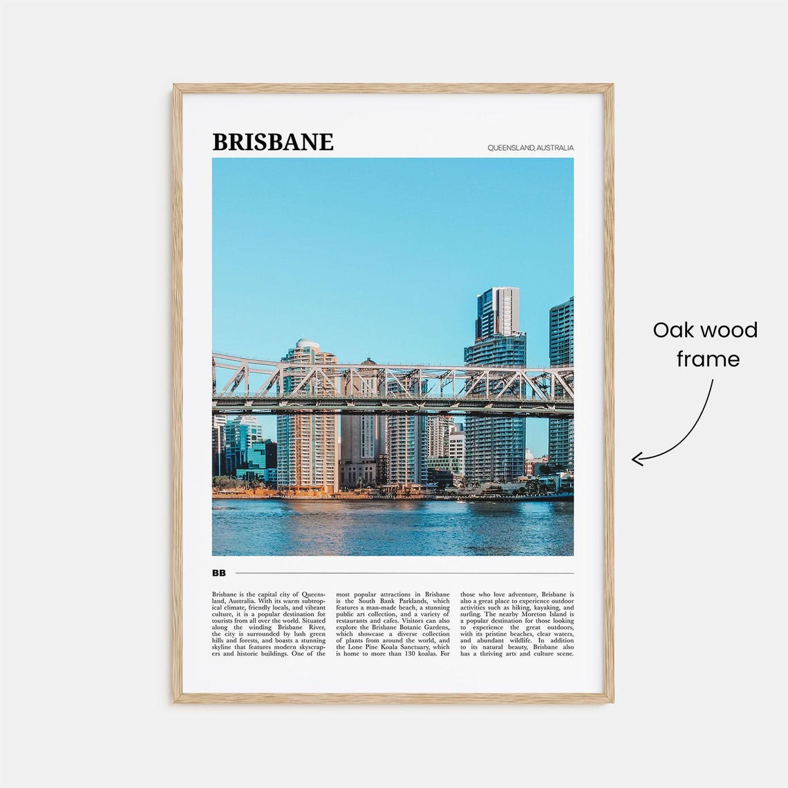 Brisbane Queensland Australia Story Bridge River Skyline Poster - Image 3