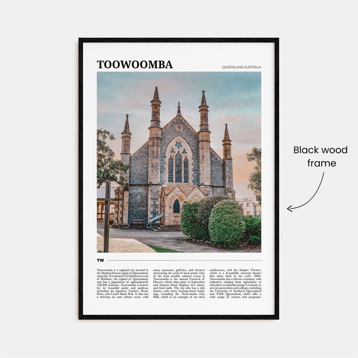 Toowoomba Travel Poster Toowoomba Wall Art Toowoomba Poster Print Toowoomba Photo Toowoomba Decor Queensland Australia - Image 2