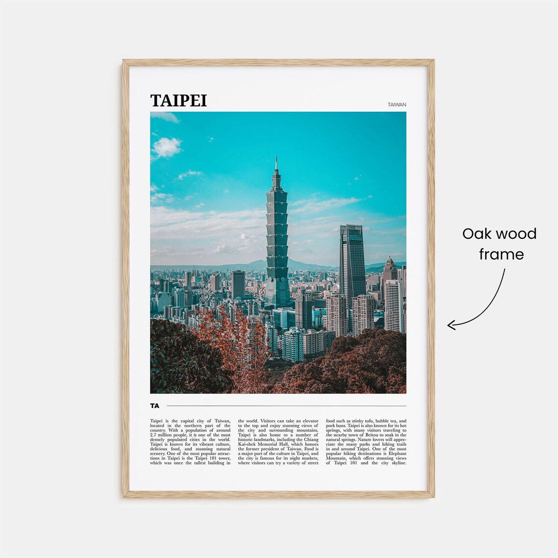 Taipei Taiwan 101 Tower City Skyline Travel Photography Poster - Image 3