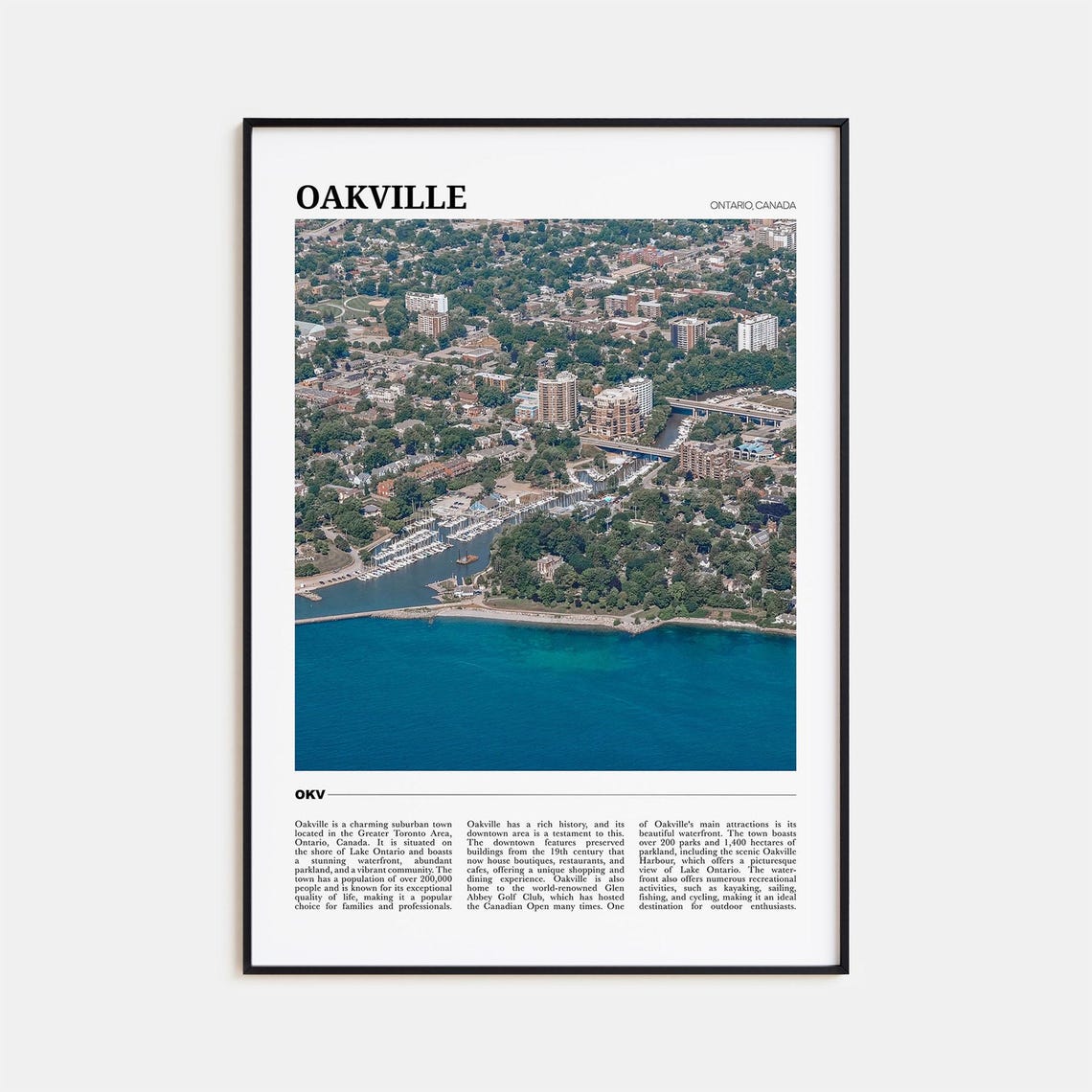Oakville Travel Poster Oakville Wall Art Oakville Poster Print Oakville Photo Oakville Decor Ontario Canada
