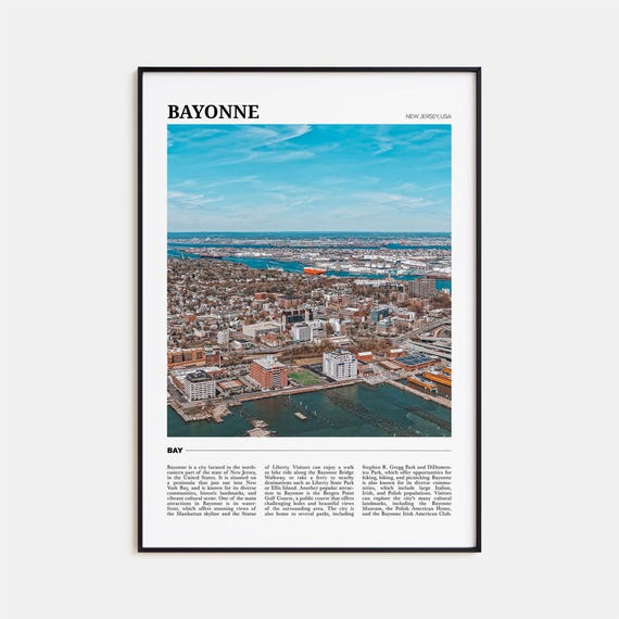 Bayonne Travel Poster New Jersey Bayonne Wall Art Bayonne Poster Print Bayonne Photo Bayonne Decor New Jersey Usa