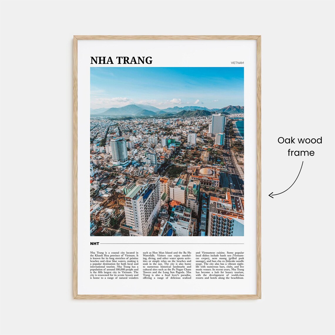 Nha Trang Vietnam Travel Poster Coastal City Bay Aerial Skyline View - Image 3