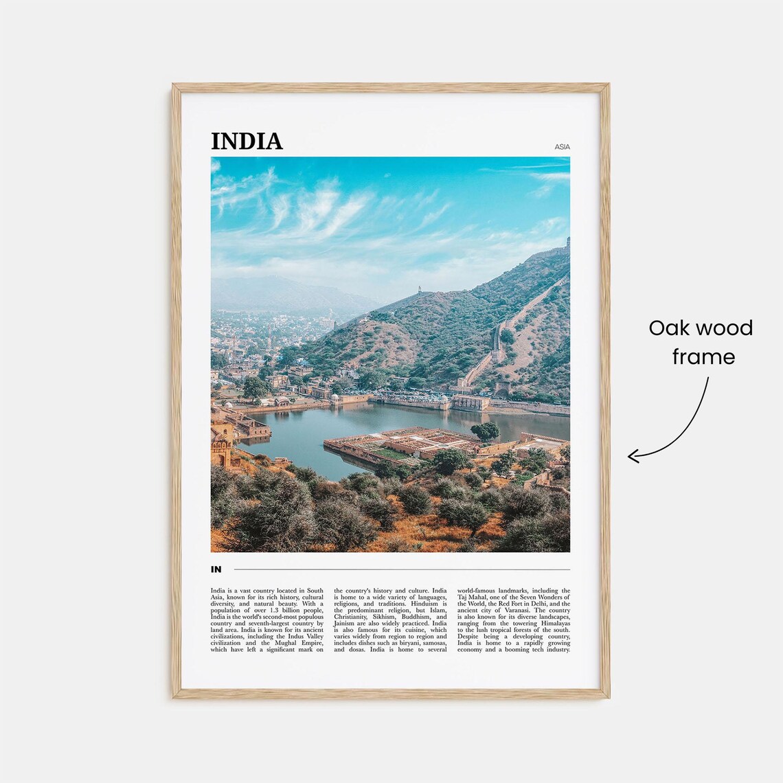 India Asia Royal Heritage Palace Lake and Hill Fort View Poster - Image 3