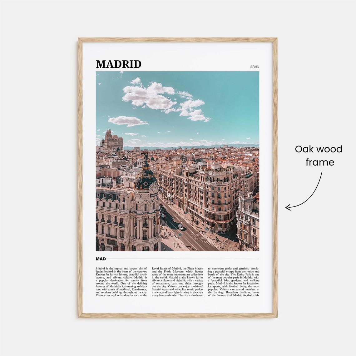 Madrid Photo Spain Travel Poster - Image 3
