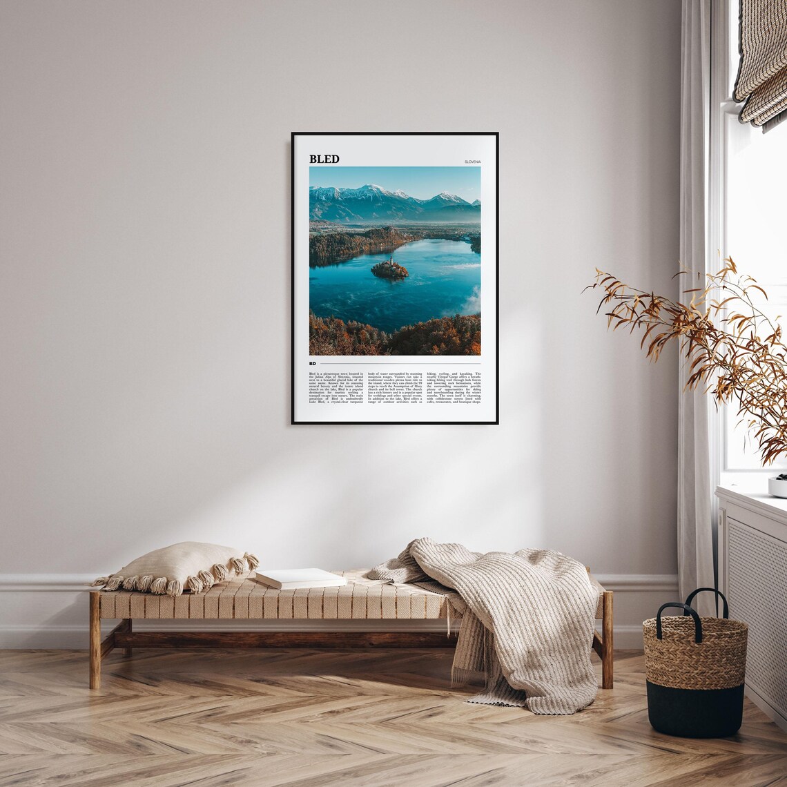 Bled Slovenia Scenic Lake Island Church Mountain View Poster - Image 4