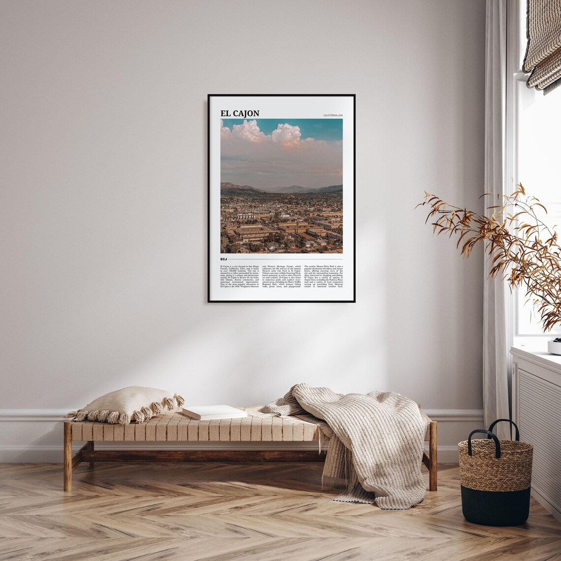 El Cajon Travel Poster, California USA Art Print - Image 4