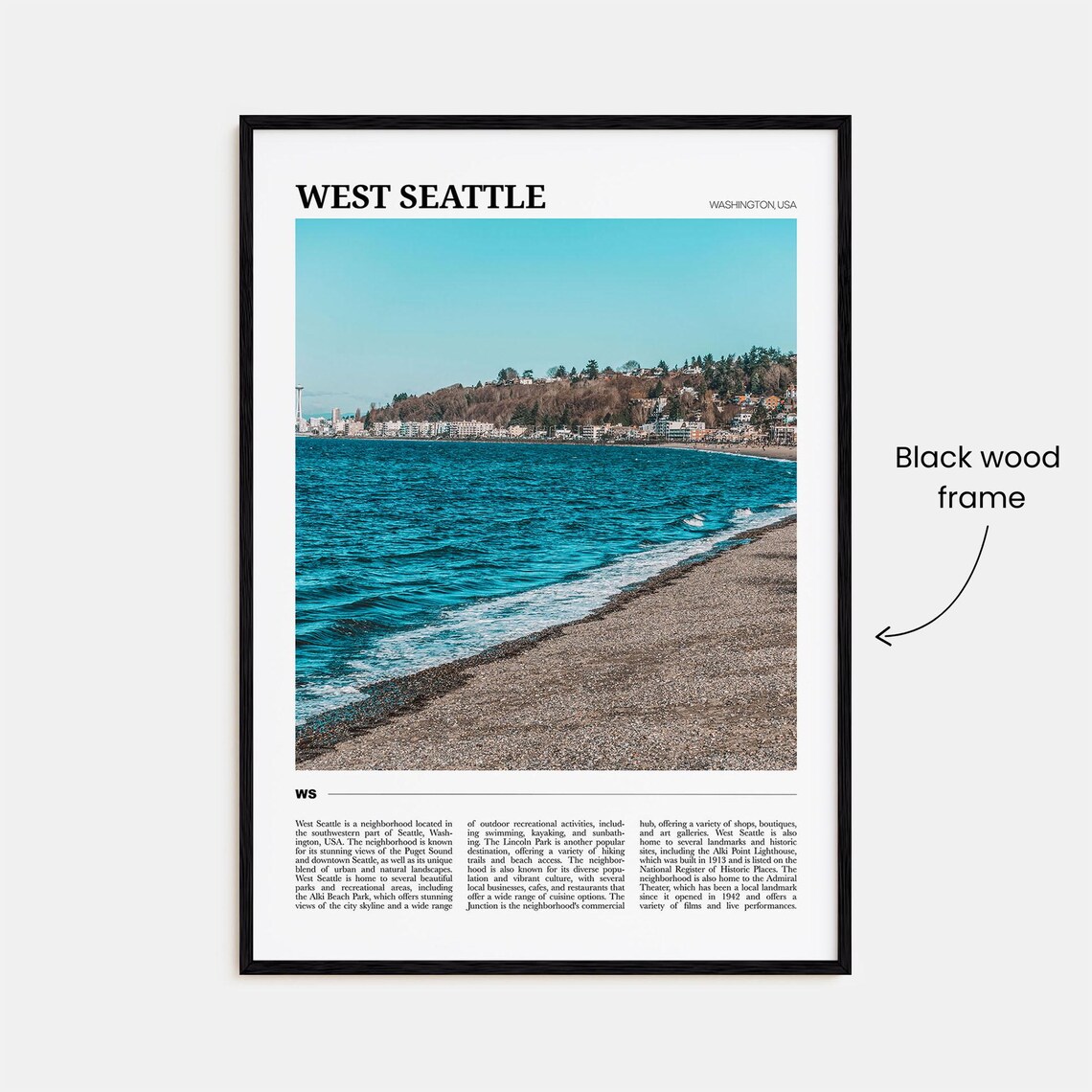 West Seattle Travel Poster, Washington USA Art Print - Image 2