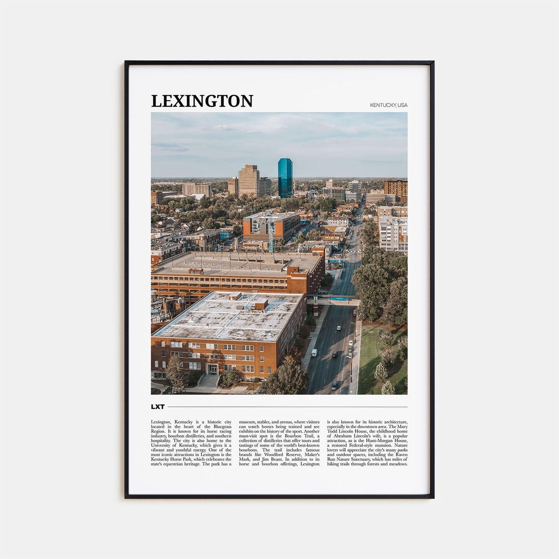 Lexington Travel Poster Kentucky Lexington Wall Art Lexington Poster Print Lexington Photo Lexington Decor Kentucky Usa