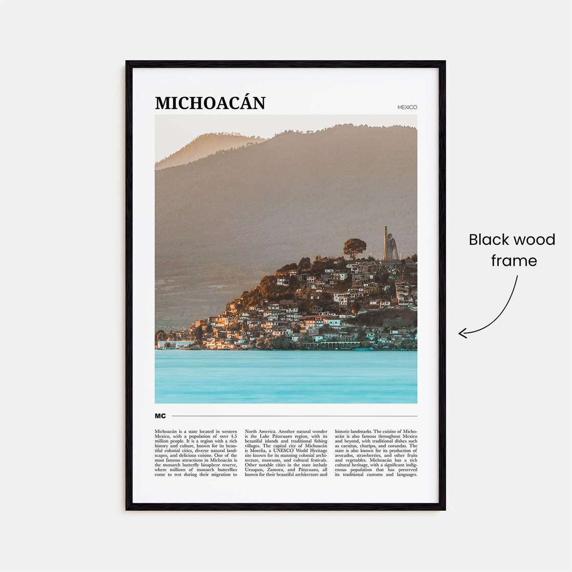 Michoacan Travel Poster, Mexico Wall Art Print - Image 2