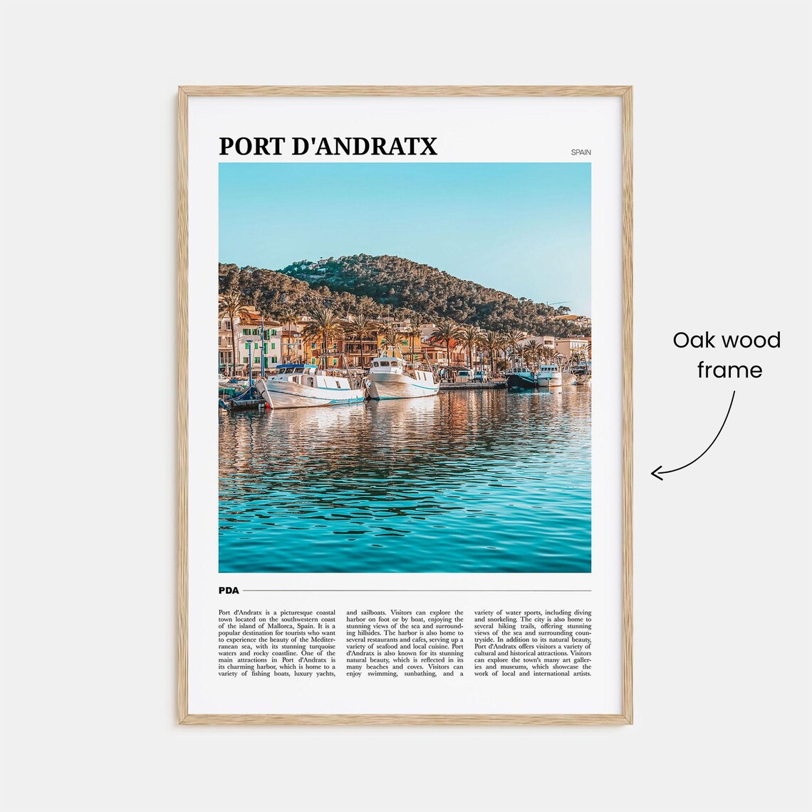 Port Dandratx Travel Poster, Spain Wall Art Print - Image 3
