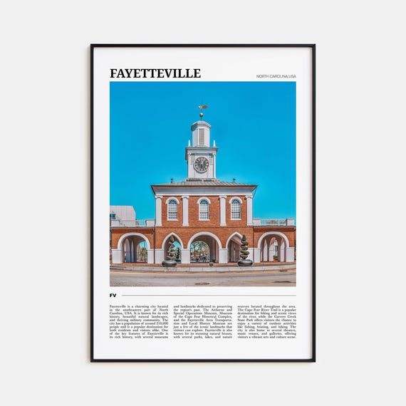 Fayetteville Travel Poster, North Carolina Poster Print