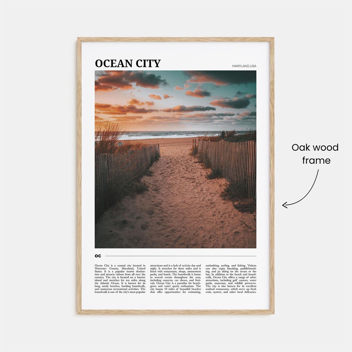 Ocean City Travel Poster, Maryland Wall Art Print - Image 3