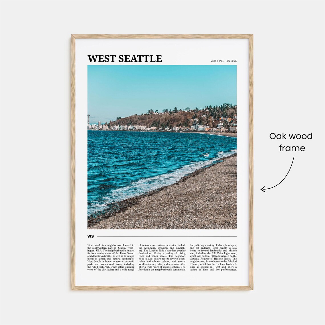 West Seattle Travel Poster, Washington USA Art Print - Image 3
