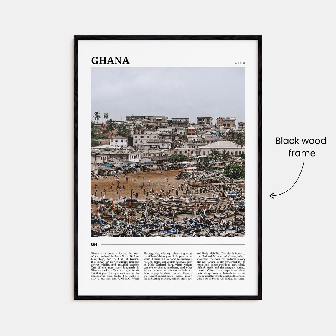 Ghana Travel Poster No 2, Africa Wall Art Print - Image 2