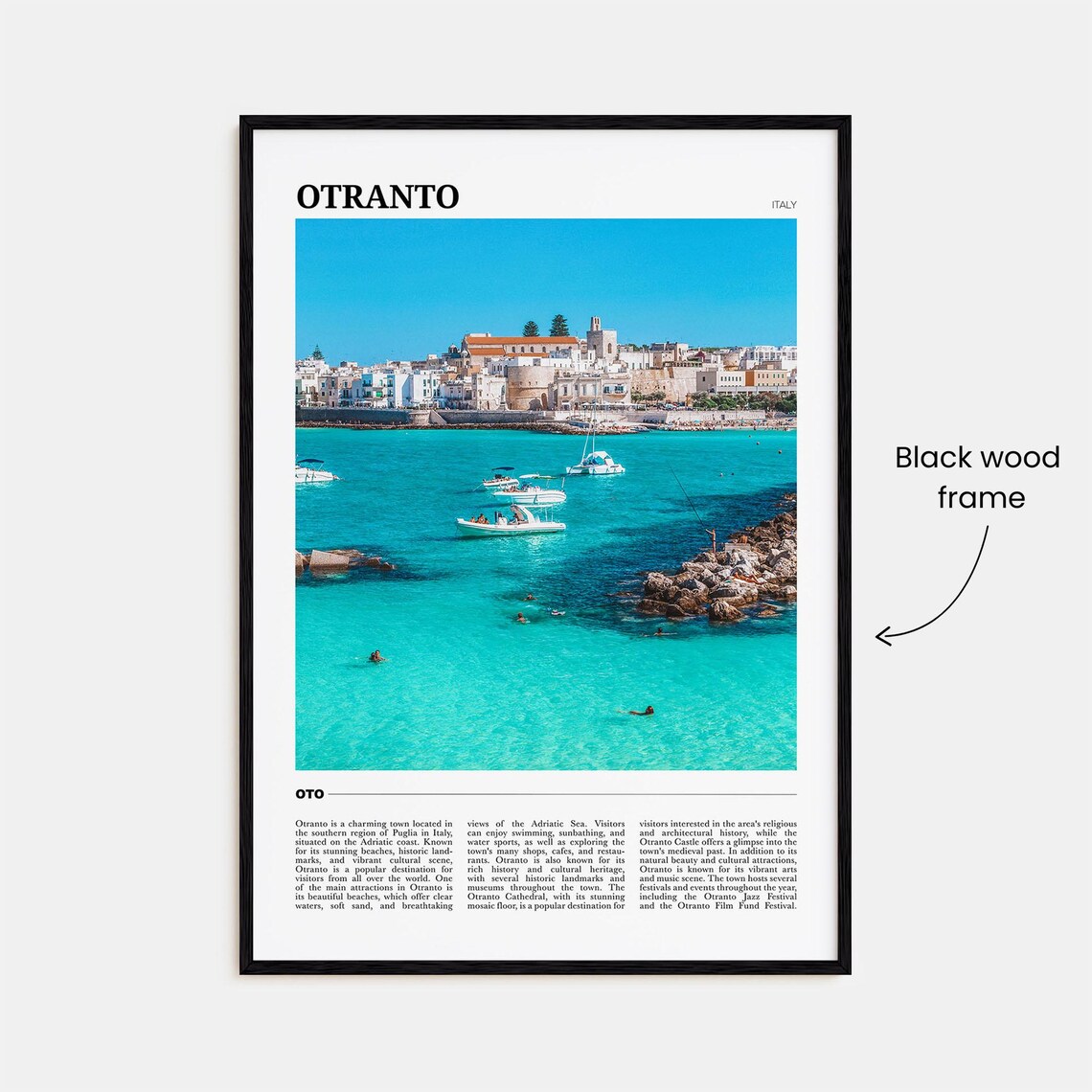Otranto Travel Poster, Italy Wall Art Print - Image 2