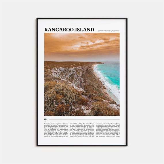 Kangaroo Island Travel Poster Kangaroo Island Wall Art Kangaroo Island Poster Print Kangaroo Island Photo Kangaroo Island Decor