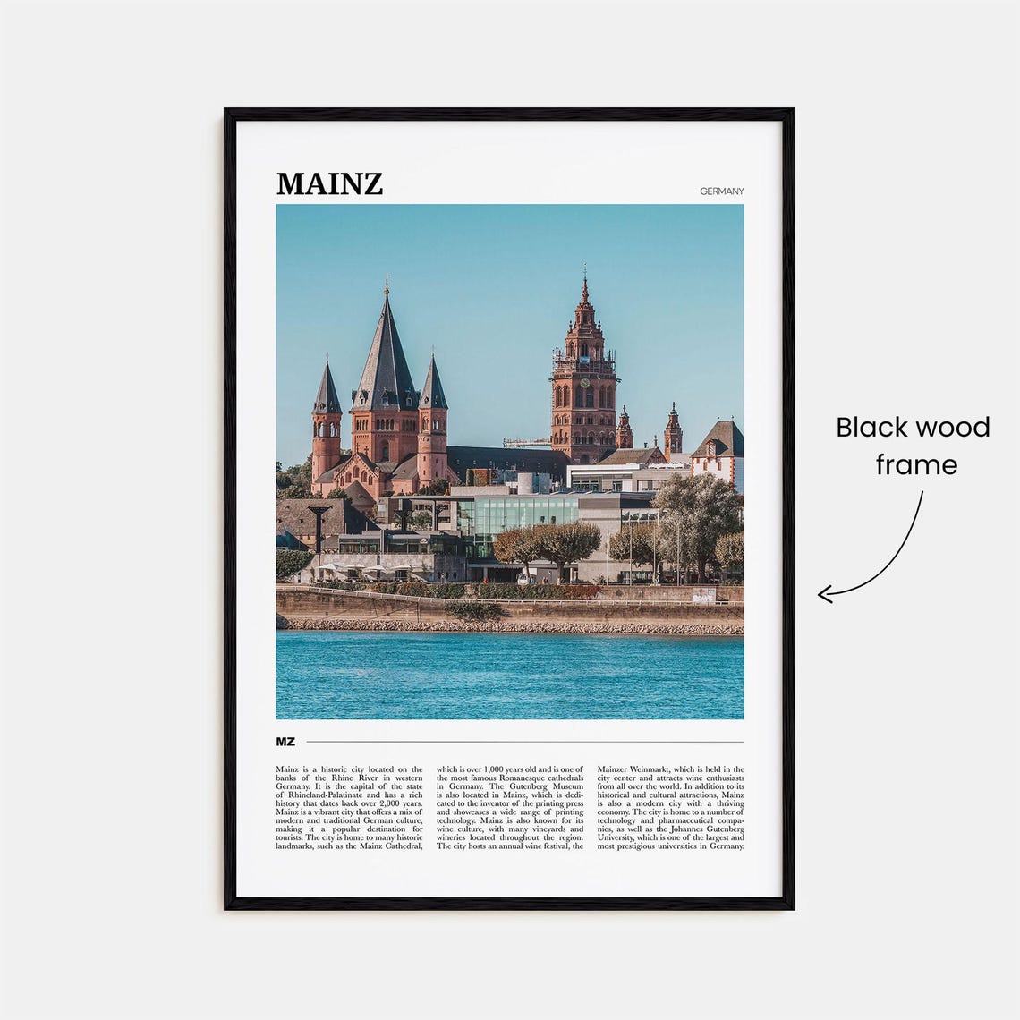 Mainz Germany Cathedral on the Rhine River Photography Poster - Image 2