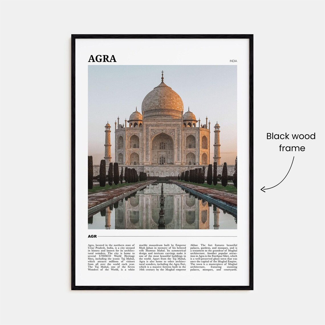 Agra Travel Poster, India Wall Art Print - Image 2