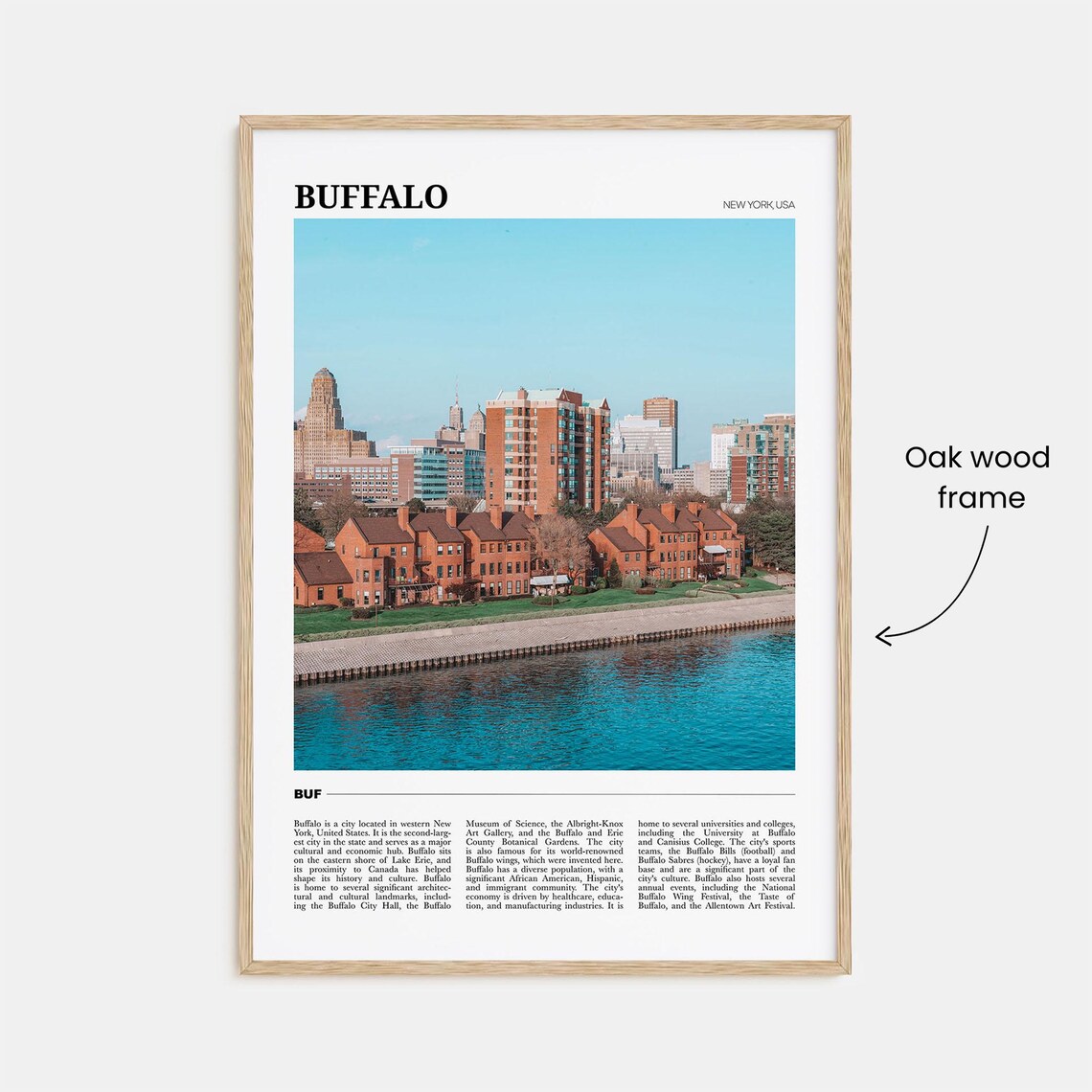 Buffalo Travel Poster, New York Usa Wall Art - Image 3
