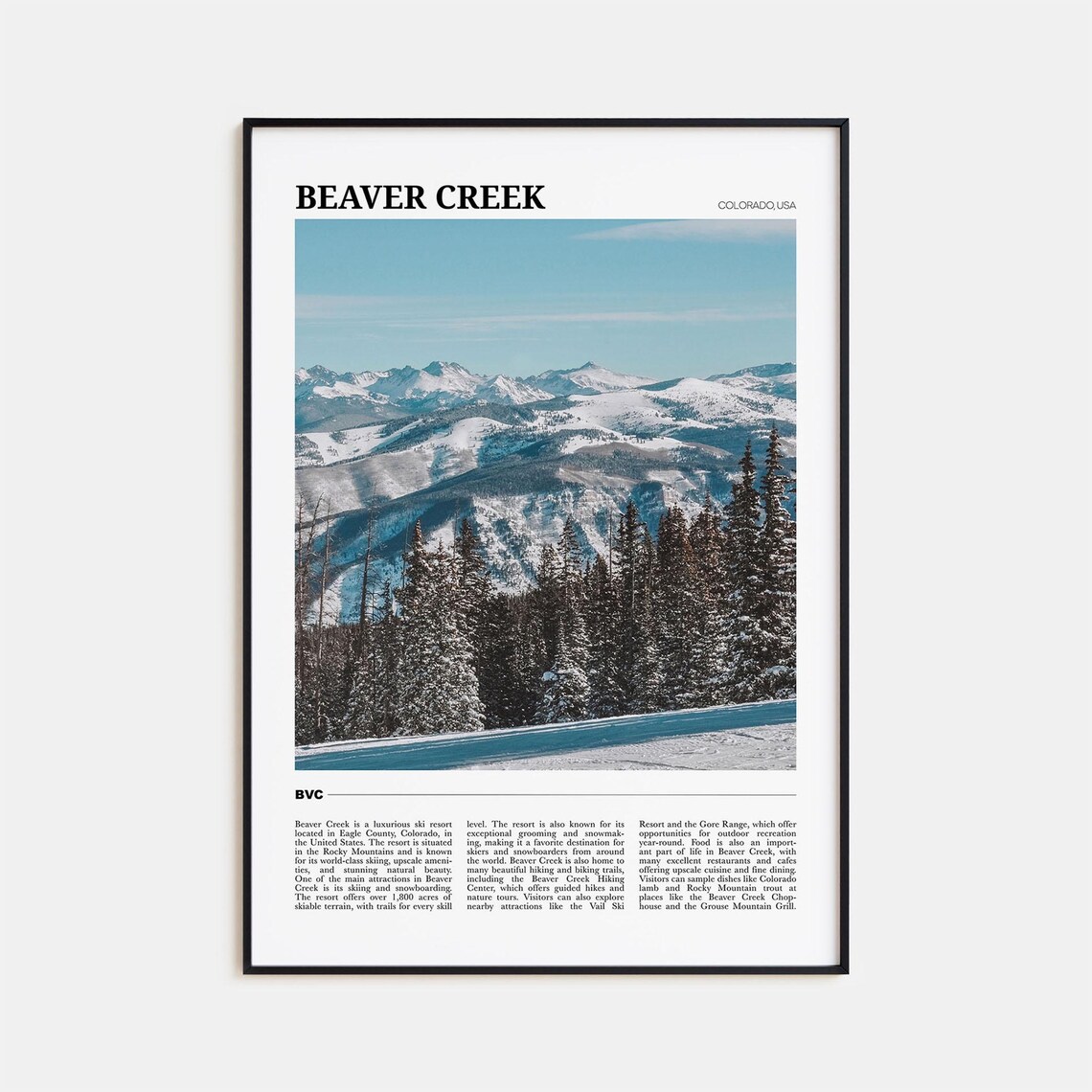 Beaver Creek Photo Poster Print