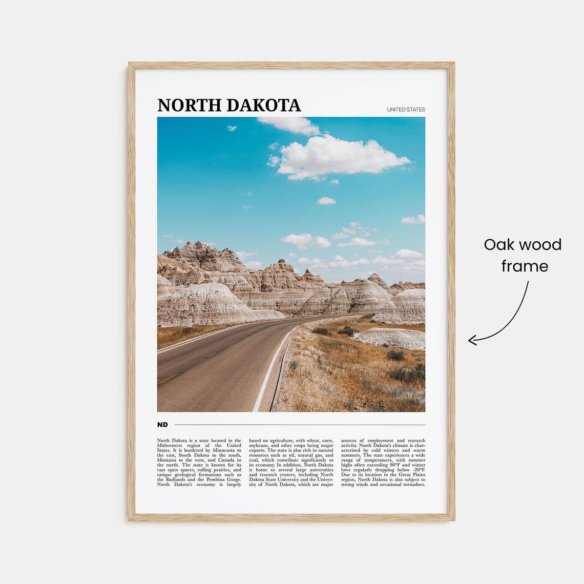 North Dakota Travel Poster North Dakota Wall Art North Dakota Poster Print North Dakota Photo North Dakota Decor United States - Image 3