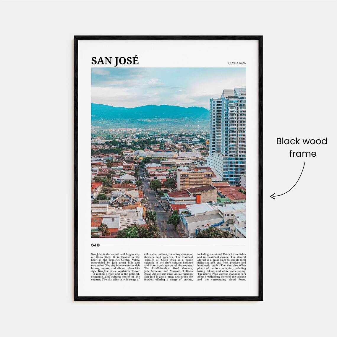 San Jose Costa Rica City View Green Mountains Valley Photo Poster - Image 2