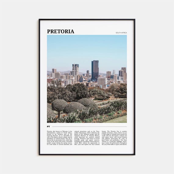 Pretoria Travel Poster Pretoria Wall Art Pretoria Poster Print Pretoria Photo Pretoria Decor South Africa