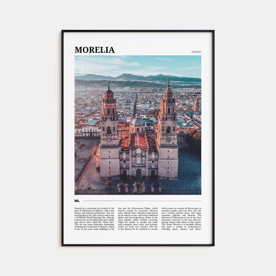Morelia Travel Poster Morelia Wall Art Morelia Poster Print Morelia Photo Morelia Decor Mexico