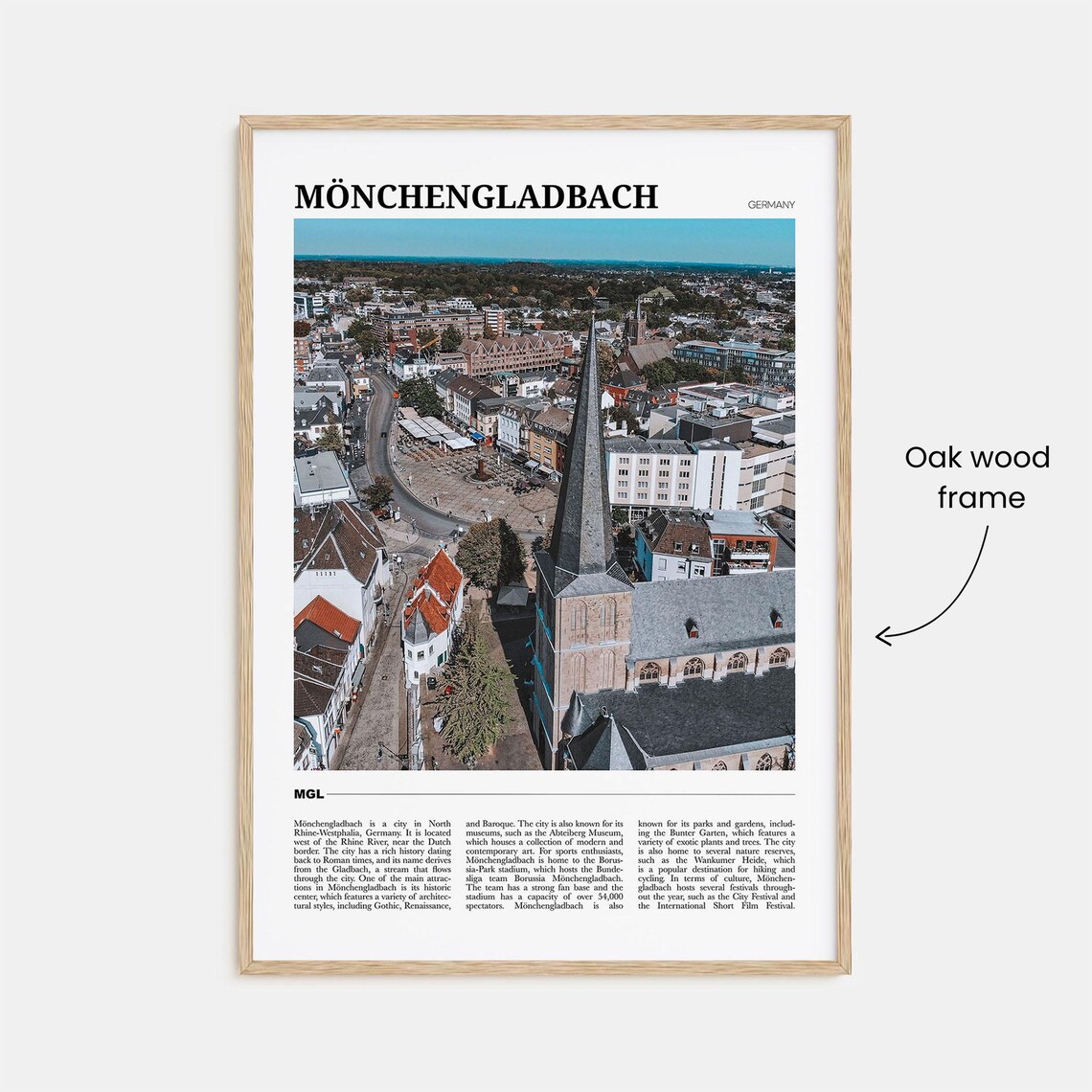 Monchengladbach Travel Poster, Germany Wall Art Print - Image 3