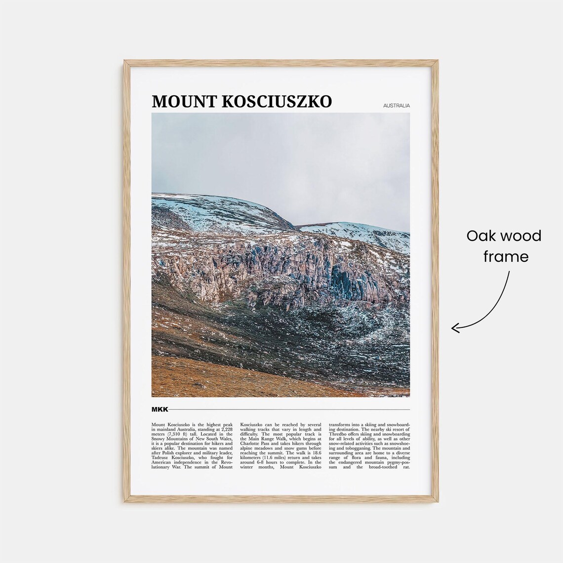 Mount Kosciuszko Australia Snowy Alpine Summit Hiking Travel Poster - Image 3