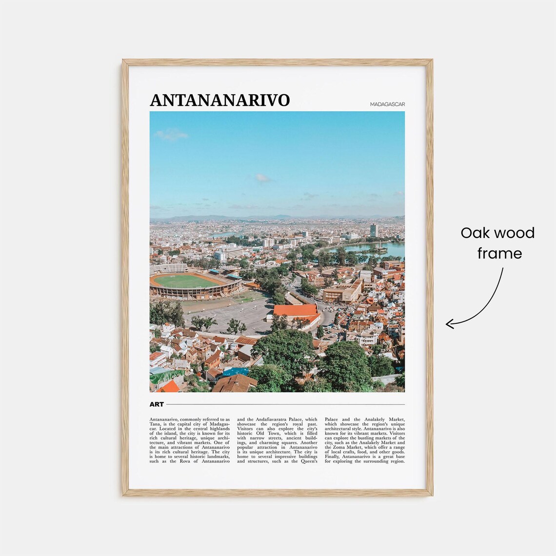 Antananarivo Madagascar Capital City Aerial View Travel Poster - Image 3