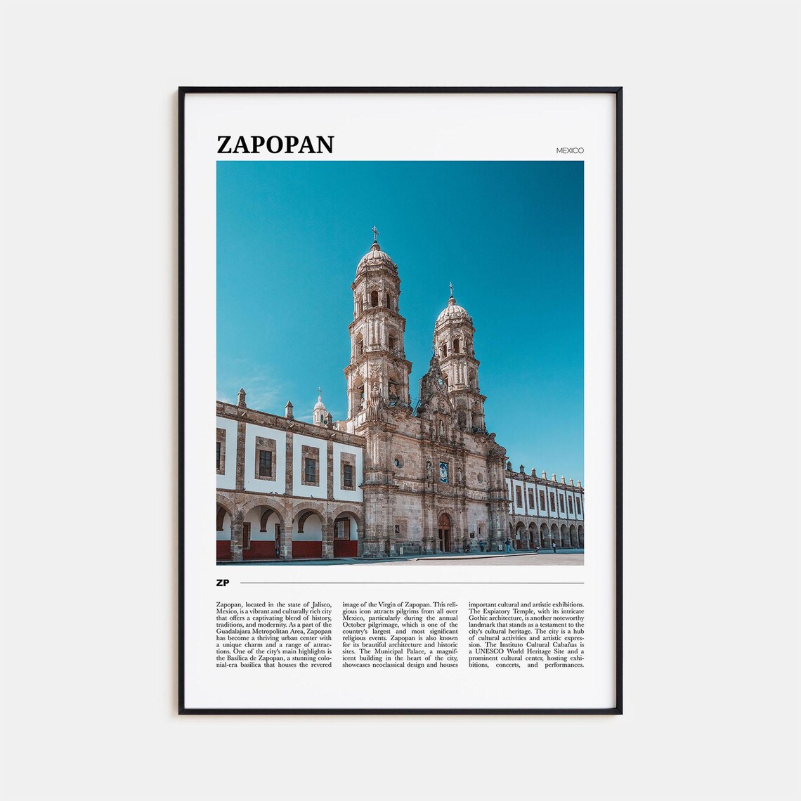Zapopan Travel Poster Zapopan Wall Art Zapopan Poster Print Zapopan Photo Zapopan Decor Mexico
