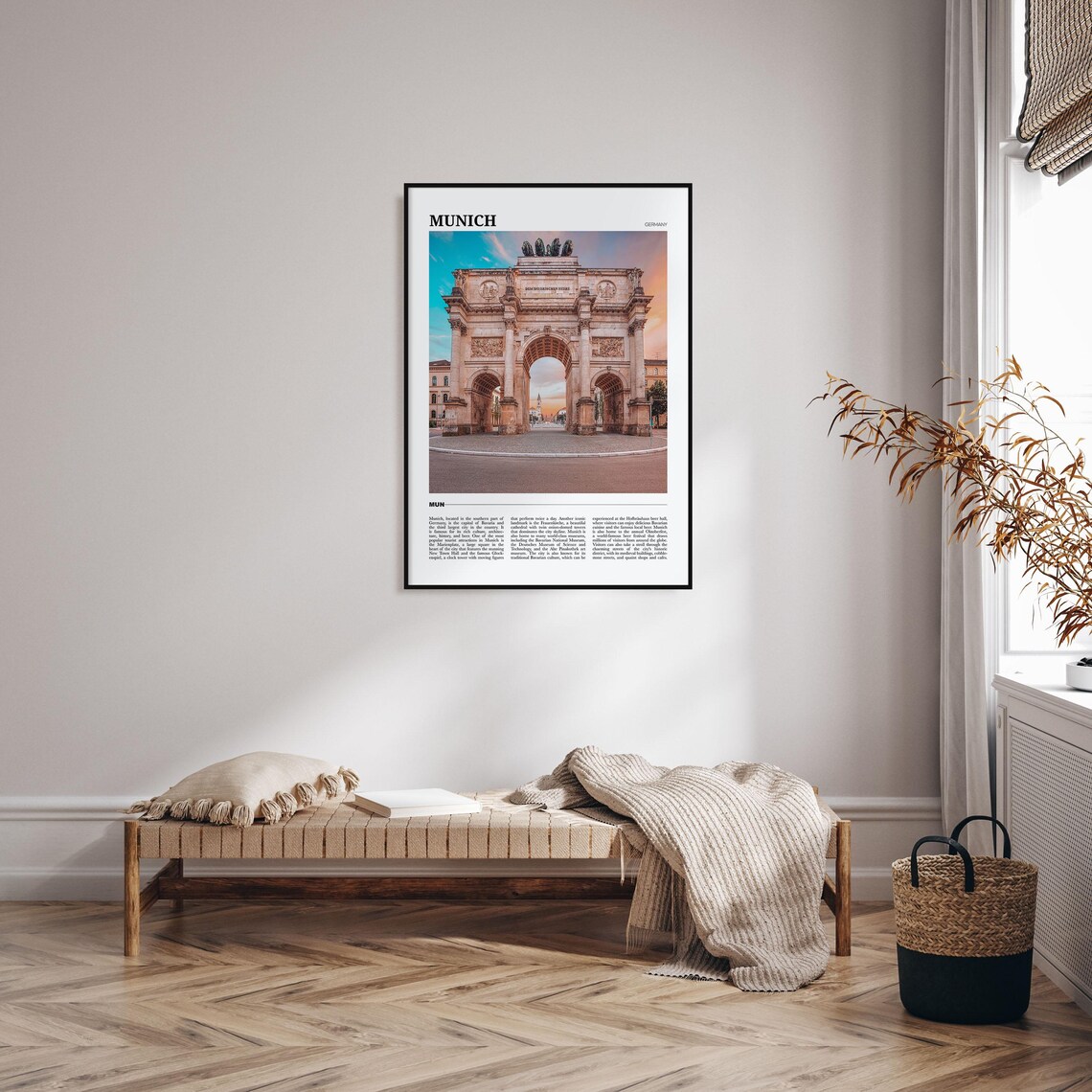 Munich Germany Siegestor Victory Gate Historic Landmark Travel Poster - Image 4
