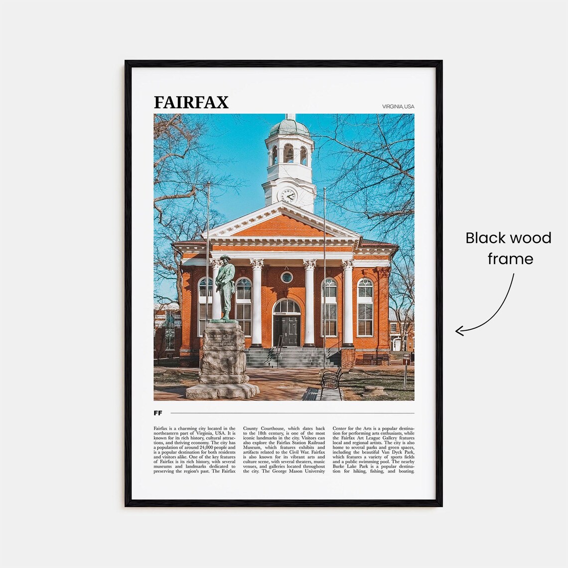 Fairfax Travel Poster, Virginia Wall Art Print - Image 2