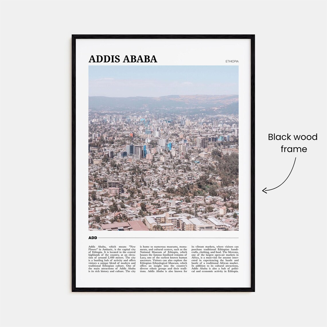Addis Ababa Travel Poster, Ethiopia Wall Art Print - Image 2