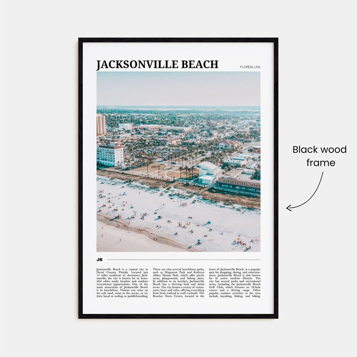 Jacksonville Beach Photo Decor Wall Art Print - Image 2