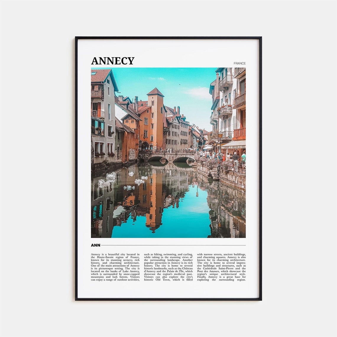Annecy Travel Poster Annecy Wall Art Annecy Poster Print Annecy Photo Annecy Decor France