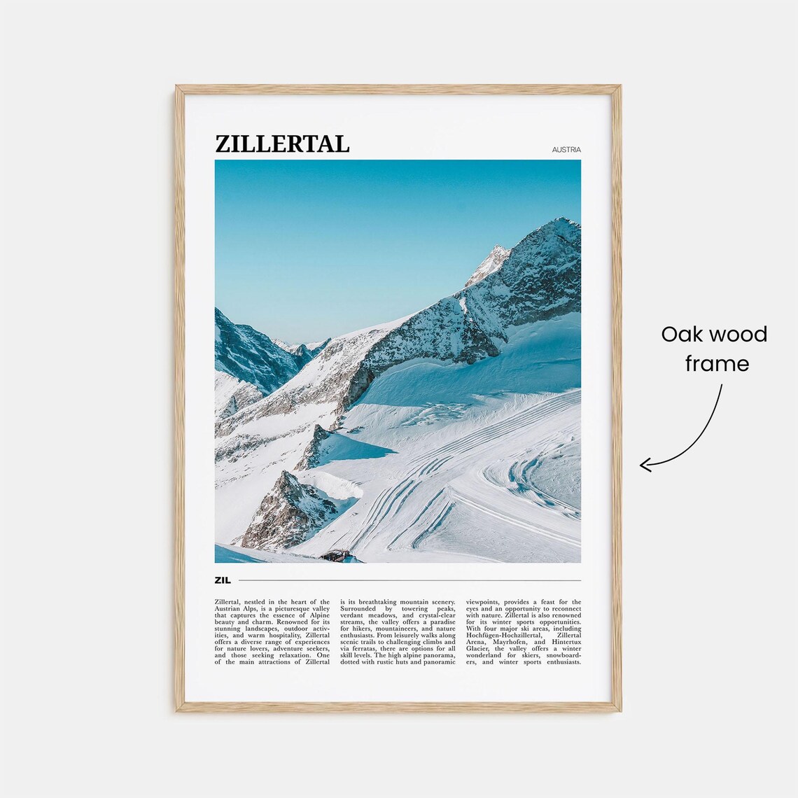 Zillertal Travel Poster, Austria Mountain Landscape - Image 3