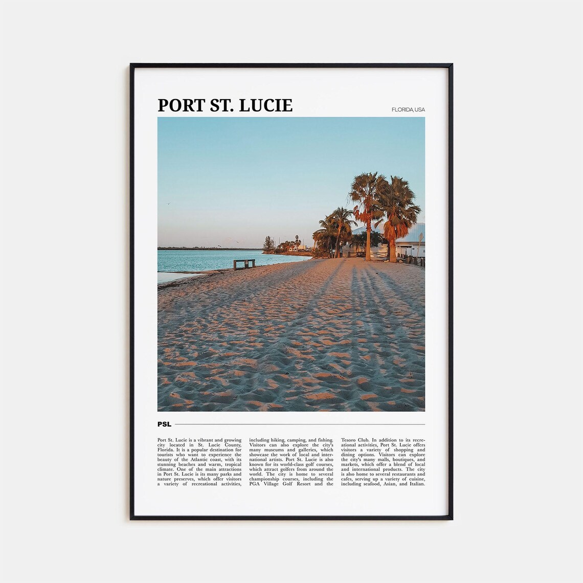 Port St. Lucie Florida USA Sunset Palm Beach Ocean View Poster