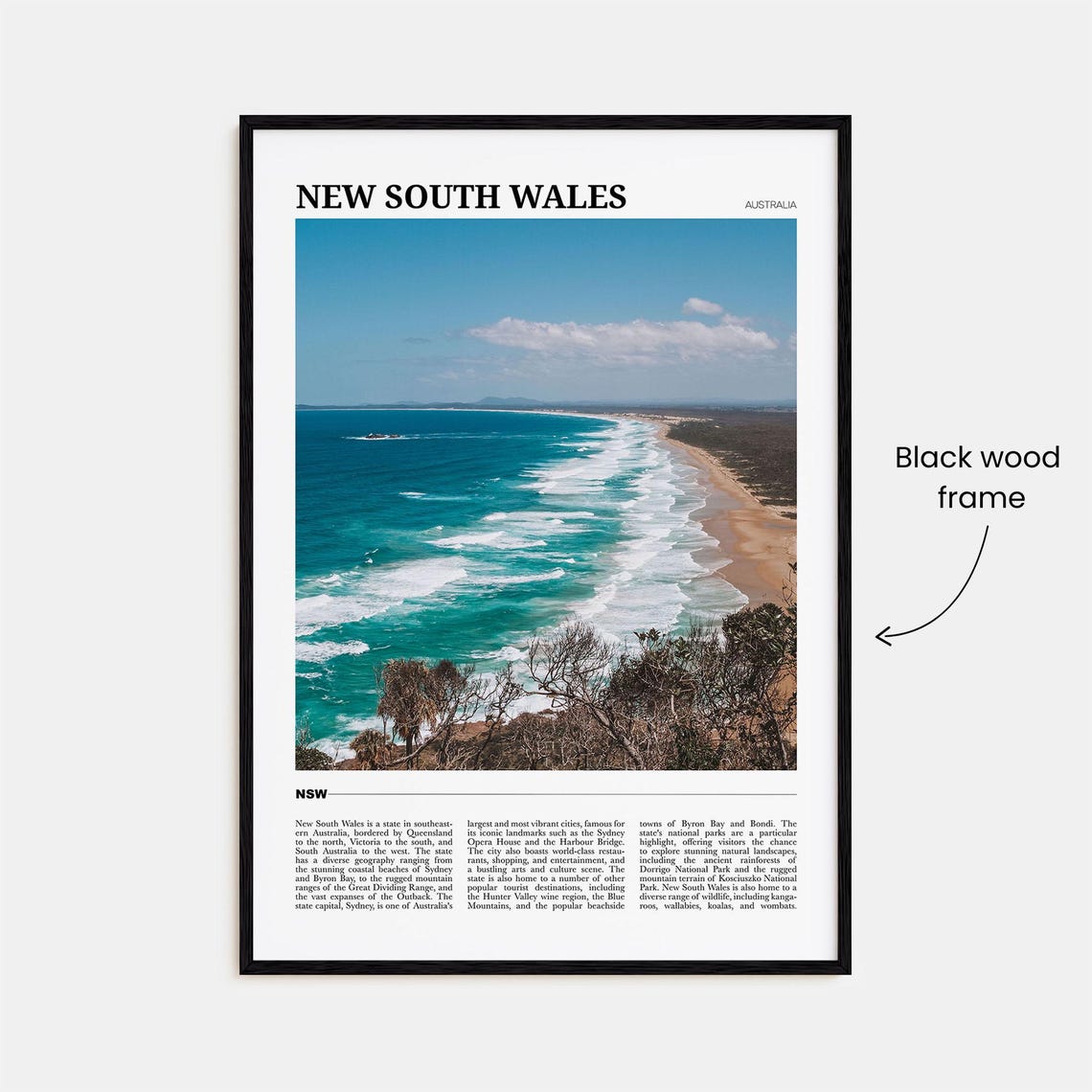 New South Wales Travel Poster No 2 New South Wales Wall Art New South Wales Poster Print New South Wales Photo New South Wales Decor - Image 2