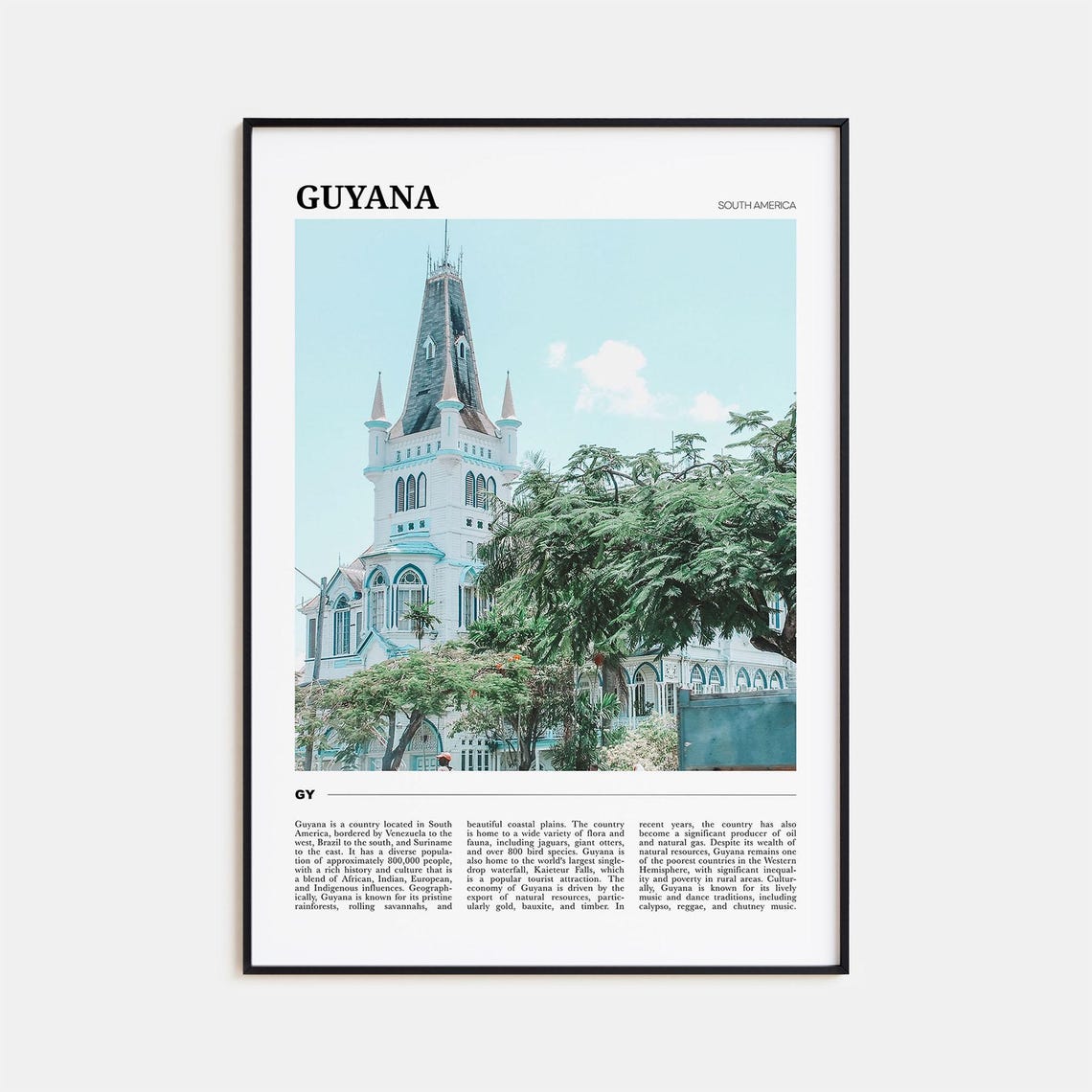 Guyana South America Travel Poster