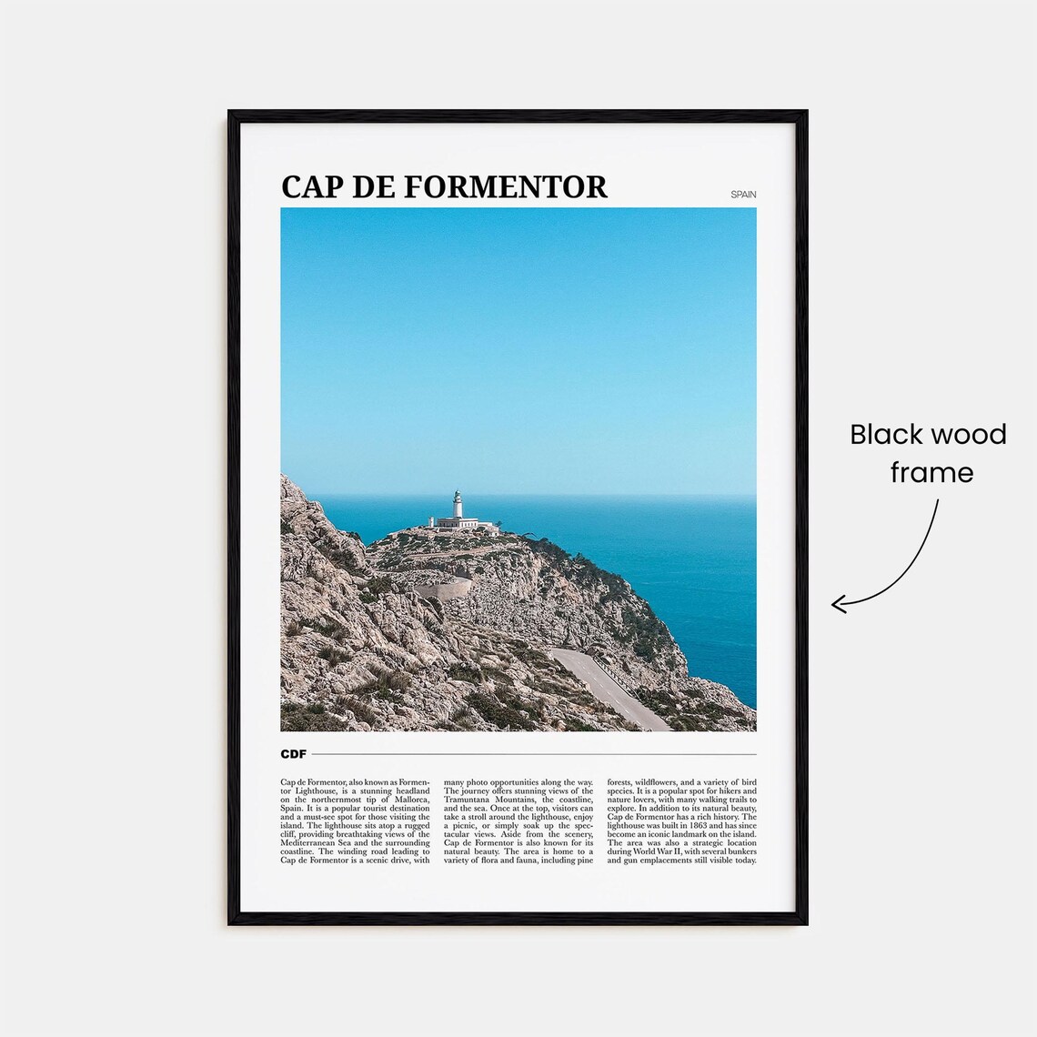 Cap De Formentor Travel Poster, Mallorca Wall Art - Image 2