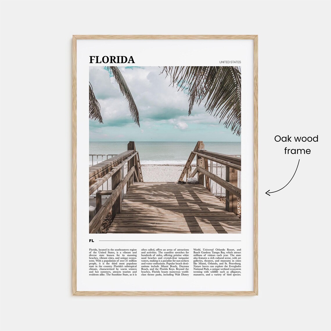 Florida Travel Poster, USA Wall Art Print - Image 3