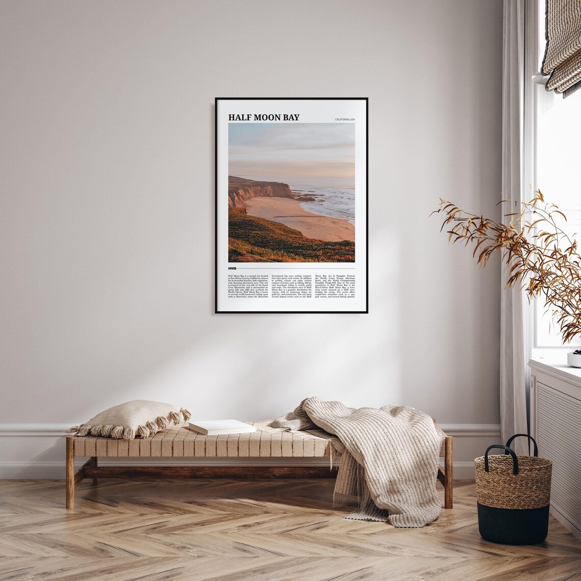 Half Moon Bay Travel Poster, California USA Art Print - Image 4